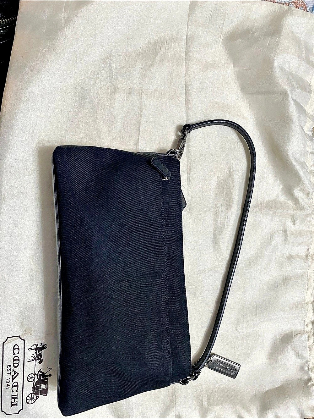 Coach Mercer Demi Black Canvas w/ leather Trim and Gunmetal